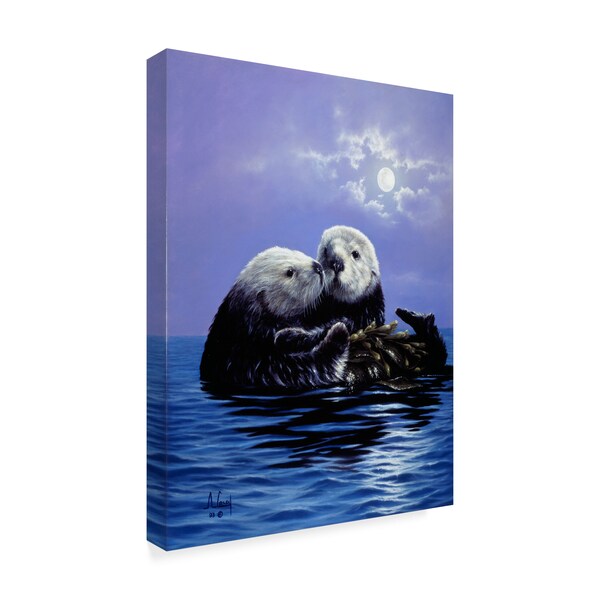 Anthony Casay 'Otter Couple' Canvas Art,35x47